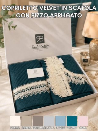 Trapuntino letto matrimoniale velluto