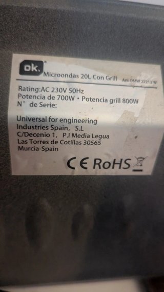 Microondas blanco
