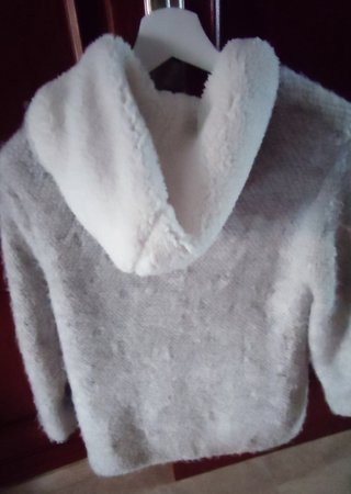 Abrigo Zara gris borrego, buen estado