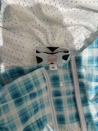 Chaqueta Mertra Mertra cuadros azul cortaviento