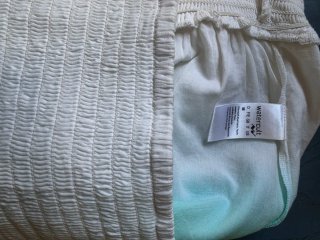 Vestido playero degradado blanco y turquesa