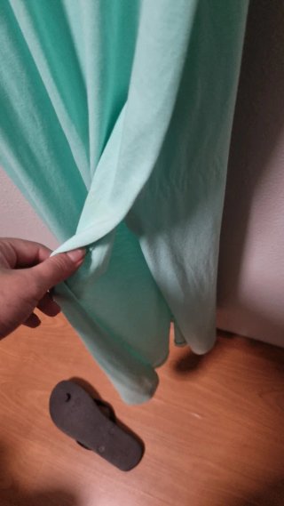 Vestido largo verde con estampado Miami