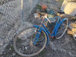 Bicicleta azul vintage