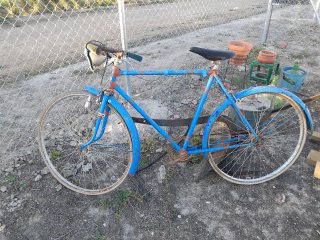 Bicicleta azul vintage