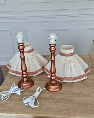 Pareja Lámparas Boutique Cobre antiguo