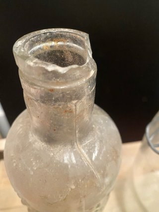 Conjunto 5 botellas vidrio antiguas