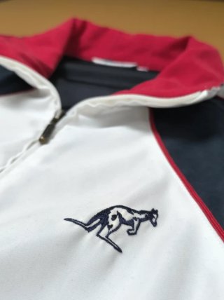 Chaqueta Australian Vintage Blanca Azul Retro