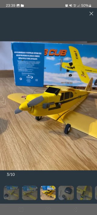 Avión RC J-3 Cub Amarillo
