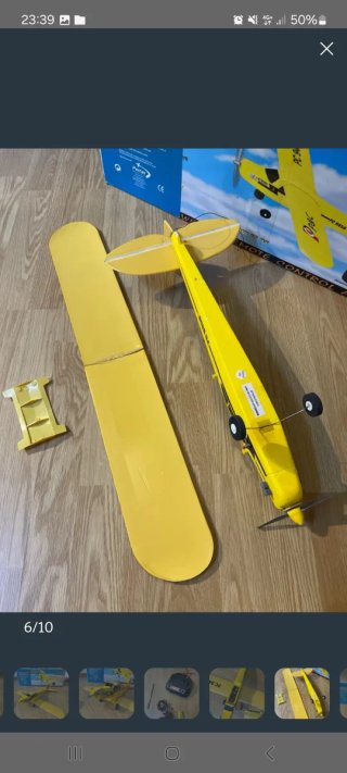 Avión RC J-3 Cub Amarillo