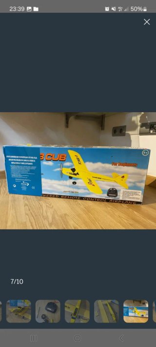Avión RC J-3 Cub Amarillo