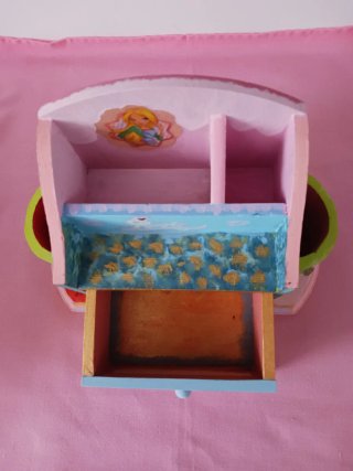 Organizador de escritorio de madera pintado