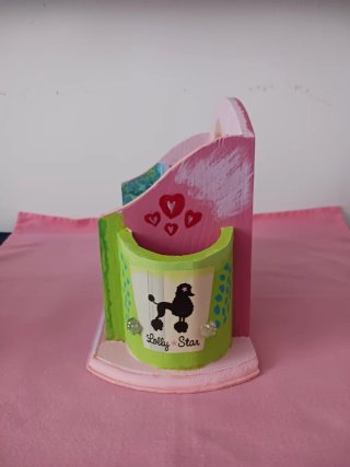 Organizador de escritorio de madera pintado