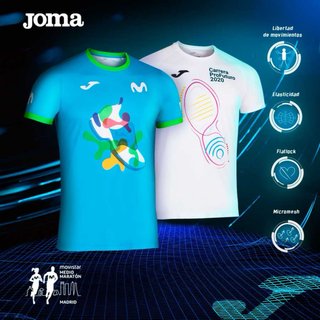 Camiseta Joma 1/2 Movistar Madrid azul