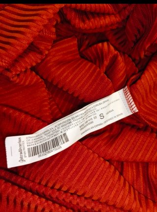 Vestido S Stradivarius Naranja/Rojo
