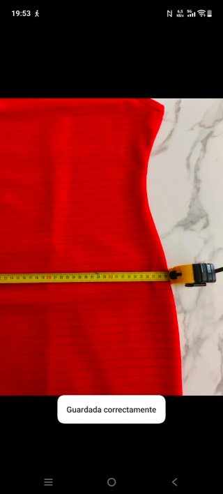 Vestido S Stradivarius Naranja/Rojo