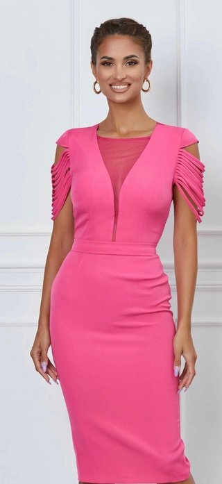 Vestido rosa elegante