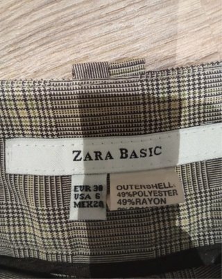 Pantalones rectos tiro bajo cuadros