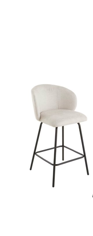 Silla alta de cocina beige y negra