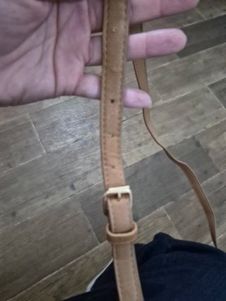 Bolso de rafia beige y marrón