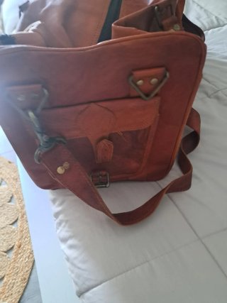 Macuto de piel 100%, amantes del cuero auténtico