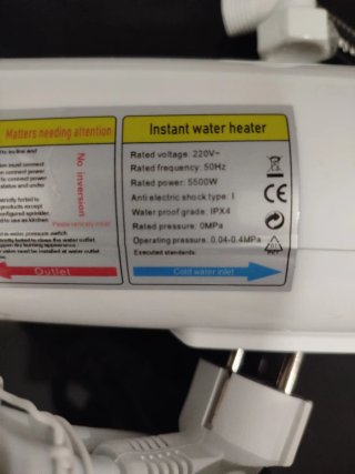 Calentador agua eléctrico 5500W LED