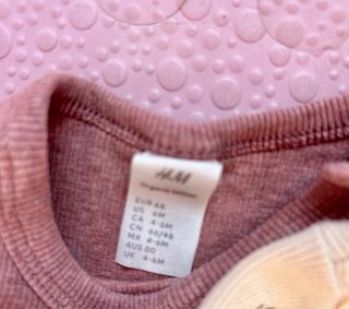 Lote 2 camisetas bebé H&M Adorables 4/6 meses