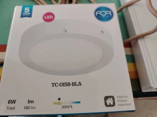 Plafón LED 6W 580lm 3000K Interior