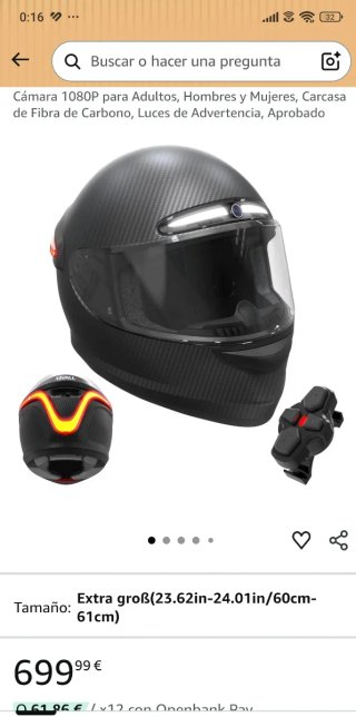 Casco inteligente  livall fibra de carbono.XL y L