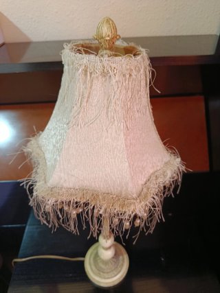 Coppia di Lampade Beige e Marrone
