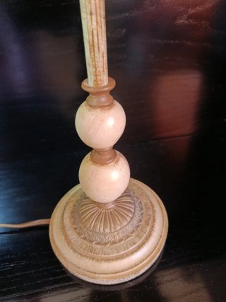 Coppia di Lampade Beige e Marrone