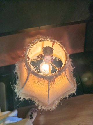Coppia di Lampade Beige e Marrone