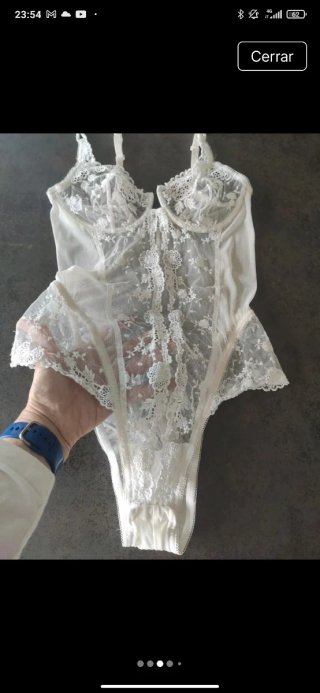 Body La Perla encaje blanco