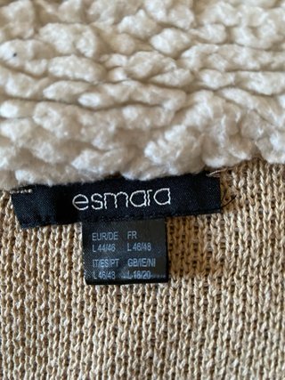 Chaqueta cárdigan punto beige talla única