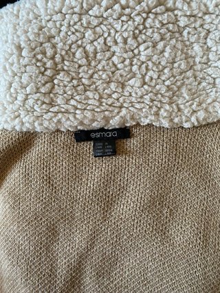 Chaqueta cárdigan punto beige talla única
