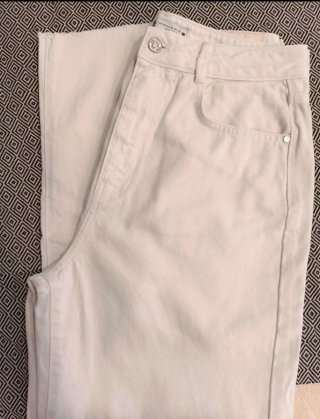Vaqueros Zara Mon Fit Blancos Talla XL