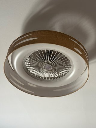 Lámpara LED y Ventilador de Techo integrado mando