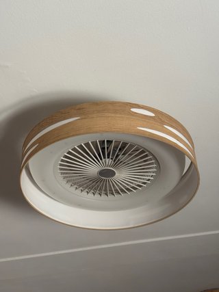 Lámpara LED y Ventilador de Techo integrado mando