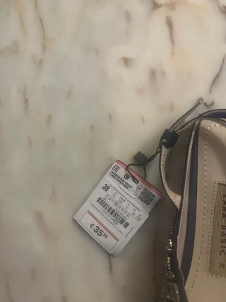 Zapatos Zara Talla 38 Azul/Plata Pedrería