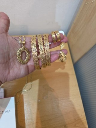 Conjunto Acero Inoxidable Dorado