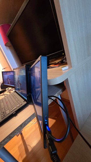 Monitor portátil triple para portátil