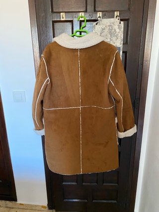 Chaqueta ante y borreguito marrón