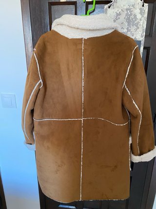 Chaqueta ante y borreguito marrón