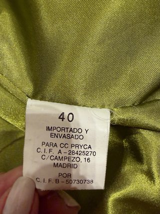 Chaqueta ante verde