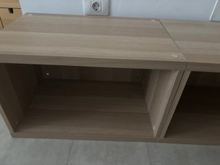 Conjunto 120+60+60 mueble Besta Ikea Madera roble