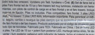 Set 2 Luces LED para bicicleta.