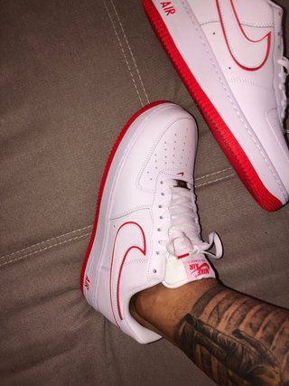 Zapatillas Nike Air Force 1 Blancas Rojas