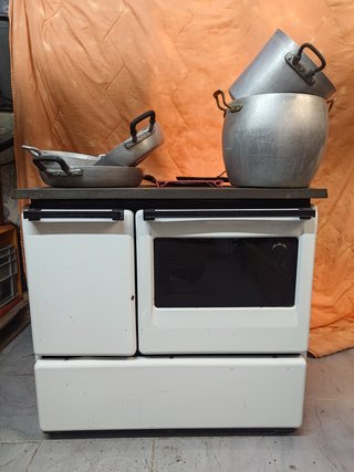 Cucina economica a legna vintage
