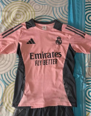 Conjunto Real Madrid Adidas Rosa y Gris