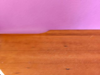 Estantería de madera semicircular