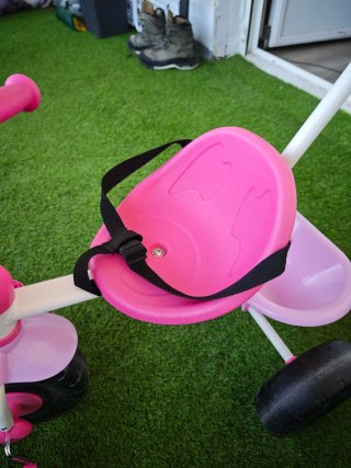 Triciclo Infantil Rosa con Cesta